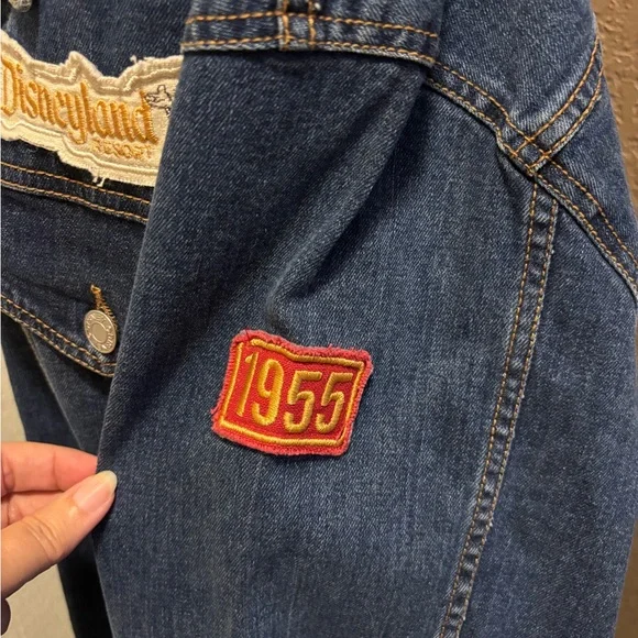 Disneyland Denim Jacket Embroidered Mickey Mouse - Picture 6 of 10